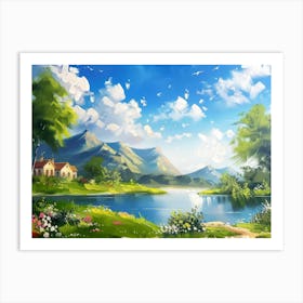 Landscape Painting 68 Art Print