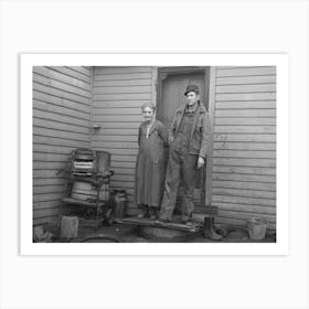 Mrs Mary Kelsheimer And One Of Her Sons On A Tenant Farm In Miller Township, Woodbury County, Iowa By Art Print