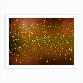 Warm Glow Shining Star Background Art Print