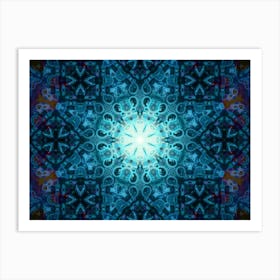 Blue Star Pattern Art Print