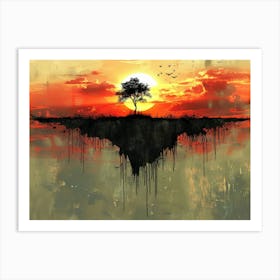 Tree In The Sky 3 Art Print