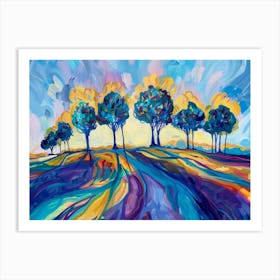 Sunset Trees 6 Art Print