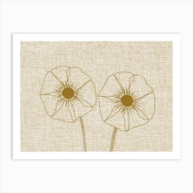 Soft Linen Anemones Art Print