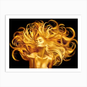 Golden Haired Woman Art Print