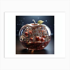 Apple In Glass Art Print