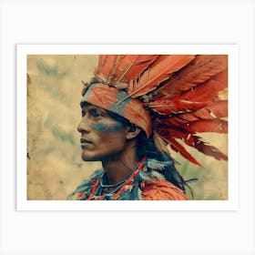 The Rebuff: Ornate Illusion in Contemporary Collage. Native American Art Print