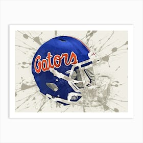 Florida Gators Blue NCAA Helmet Poster Art Print