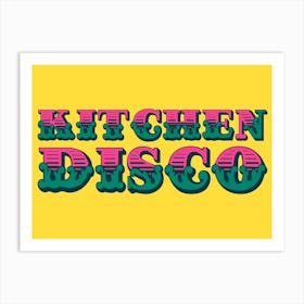 Yellow Kitchen Disco Art Print