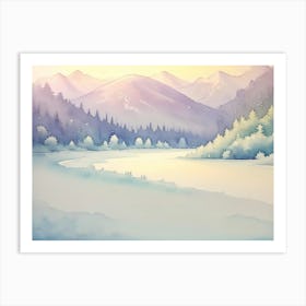 Winter's Whisper: A Mountain Creek 4 Art Print