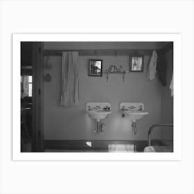 Washroom Of Rustan Brothers Farmhome Near Dickens, Iowa By Russell Lee Art Print