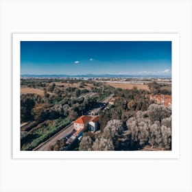 Stampa Chiaravalle, Milano, Lombardia Drone fotografico. Art Print