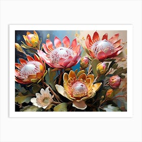 Beautiful Flowers In A Vase Art Print