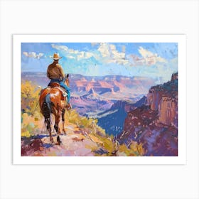 Cowboy In Zion National Park Utah 2 Art Print