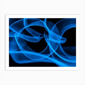 Glowing Abstract Curved Lines 7 Art Print