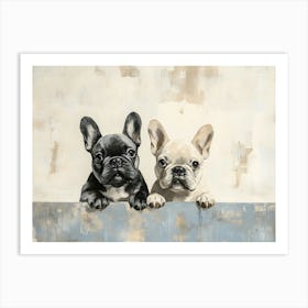 Minimal Frenchie 6 Art Print