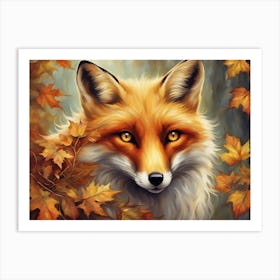 Autumn Mystical Fox 7 Art Print