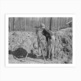 Surveyor, Chicot Farms, Arkansas By Russell Lee Art Print