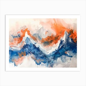 Abstract Mountain Painting 10 Art Print