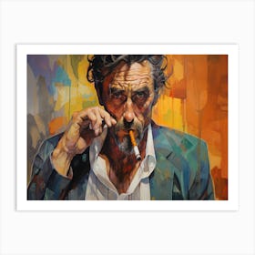 Man Smoking A Cigarette 3 Art Print