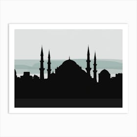 Istanbul skyline Art Print