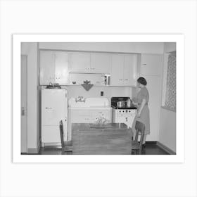 Kitchen In One Room Apartment, Greenbelt, Maryland By Russell Lee Art Print