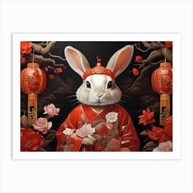 Chinese Rabbit Art Print