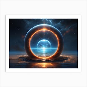 The Celestial Nexus: Where Creativity Defies Physics Art Print