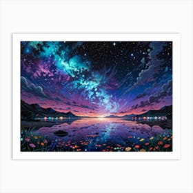 Milky Night Sky Art Print