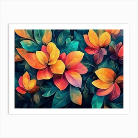 Colorful Flowers 8 Art Print