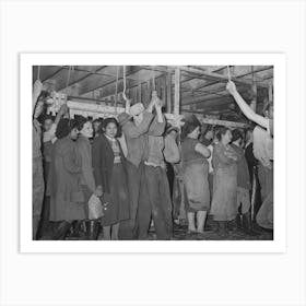 Turkey Pickers Waiting For Work To Start, Cooperative Poultry Plant, Brownwood, Texas By Russell Lee Art Print