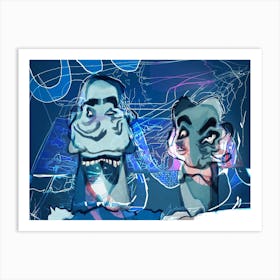 Two Men In A Room Art Print