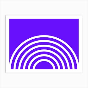 Circle With A Blue Background Art Print