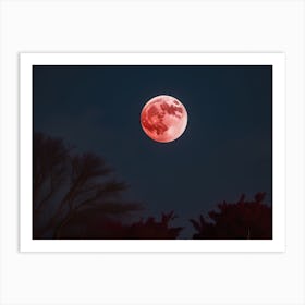 Red Moon Art Print