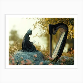 Harpist 2 Art Print