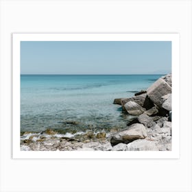 Rocks On The Beach, Italy Art Print