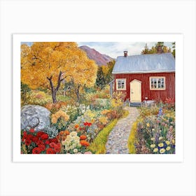 S00Norwegian Garden in Autumn # 3 Art Print