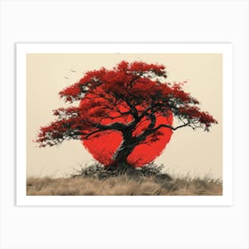 Red Tree 1 Art Print