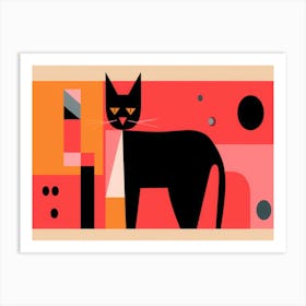 Abstract Cat 3 Art Print