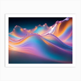 An Abstract Digital Rendering Of Colorful, Flowing Liquid, Creating A Dynamic And Vibrant Visual Art Print