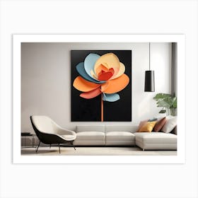 Abstract Flower living room Art Print