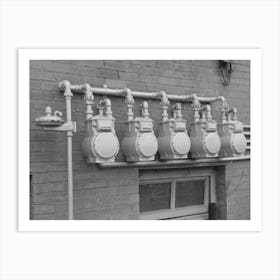 Gas Meters, San Augustine, Texas By Russell Lee Art Print