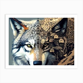 Wolf Painting 32 Art Print