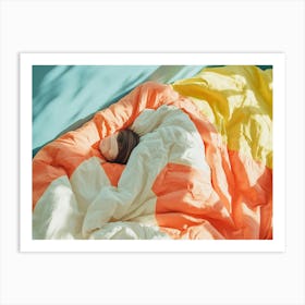 Child Laying In Bed Art Print