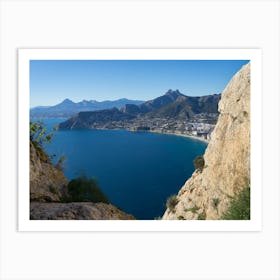 Mediterranean coast and cliffs in Calpe Art Print