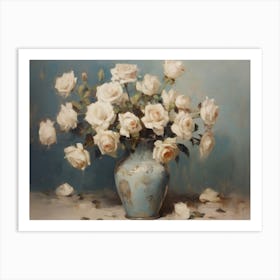 Still Life Roses Painting Art Print