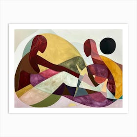 Two People Sitting 1 Art Print