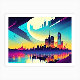 Futuristic Cityscape 12 Art Print