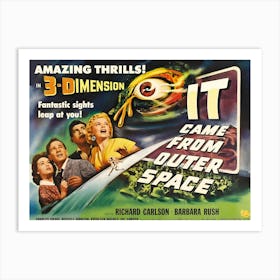 It Came From Outer Space, Scifi Movie Poster Art Print