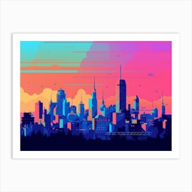 St Petersburg Skyline Art Print