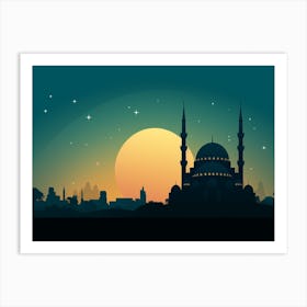 Islamic City At Night Art Print 1 Art Print